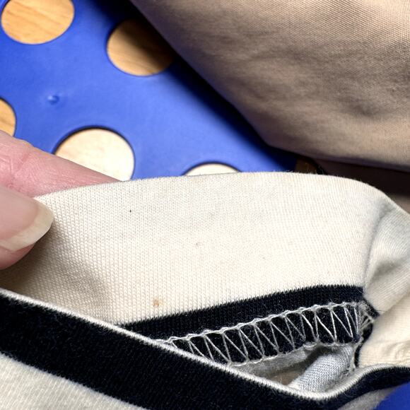 J. Crew Womens Crop Trench Coat Size 2 Tan Blue Nautical Preppy Jacket Stripes - Picture 13 of 16